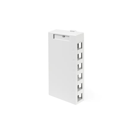 Leviton 6-Port Surface Mount Unloaded, Quickport, White 41089-6WP
